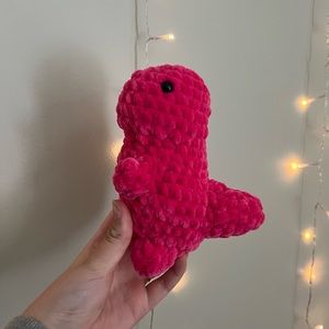 Pink Crochet Dino